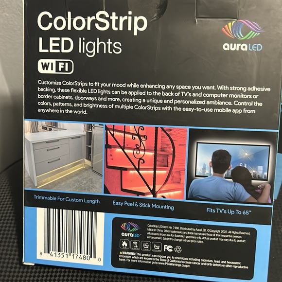6.5’ Multicolored ColorStrip LED lights - Picture 2 of 3